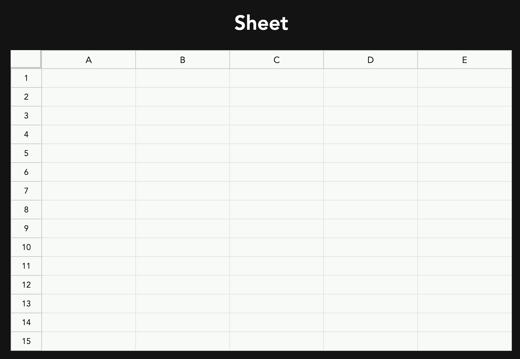 mini-spreadsheet